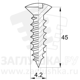 DIN7983 4,2x45 A2